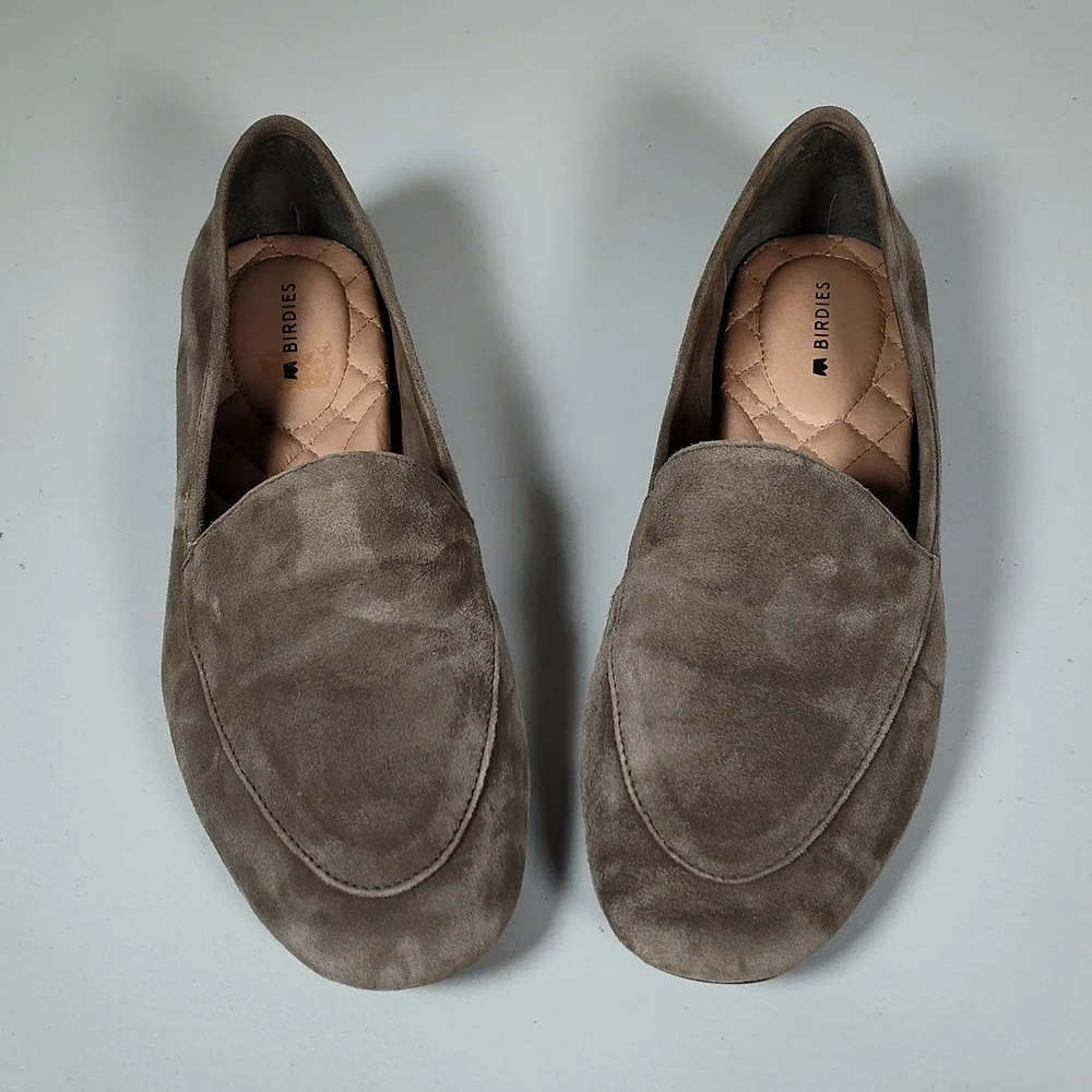 Birdies Vesper Suede Loafer‎ Flats in Moss Green 6